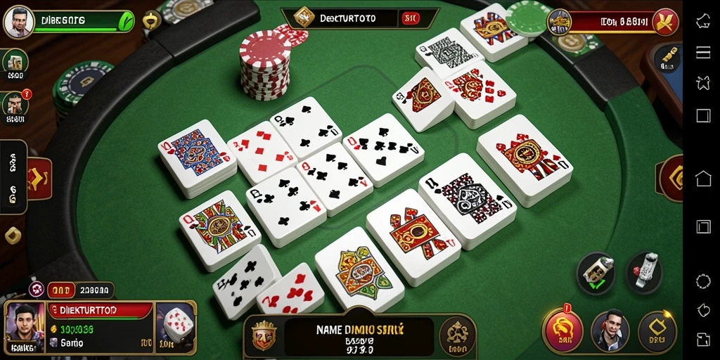 Tampilan gameplay seru dari DIREKTURTOTO yang menampilkan pertarungan Domino.
