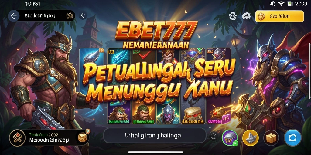 Tampilan menarik dari gameplay petualangan EBET777 yang mendebarkan.