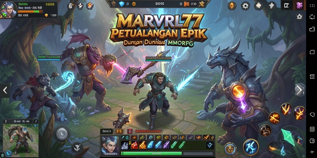 Tampilan gameplay epik dalam <strong>MARVRL77</strong> dengan aksi seru di medan perang.