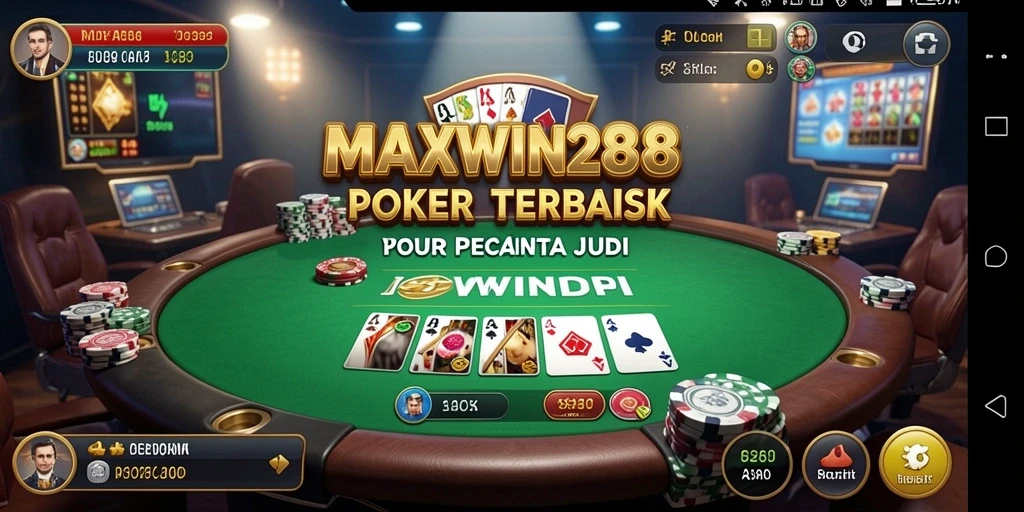 Tampilan permainan Poker yang menarik dan interaktif di MAXWIN288.