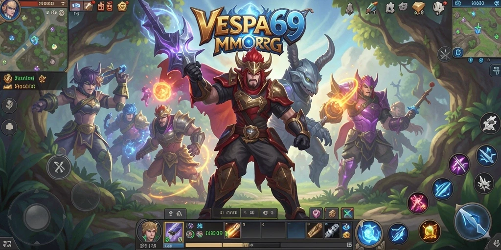 Tampilan gameplay VESPA69 yang dinamis dan menarik.